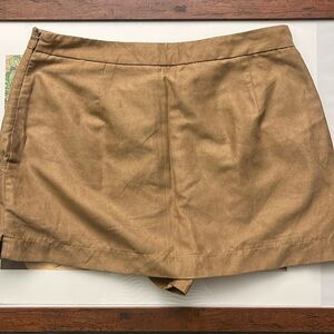 Suede feeling Camel colored Skort